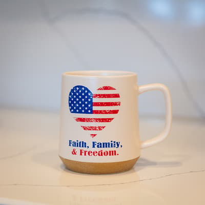 Flag Heart Stoneware Mug