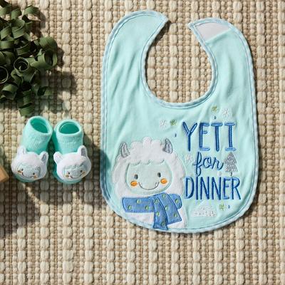 Yeti For Dinner Bib and Socks Set