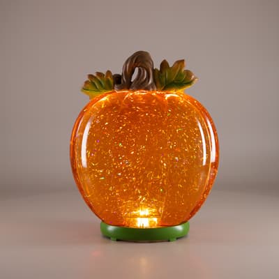 LED Acrylic Pumpkin Glitter Globe