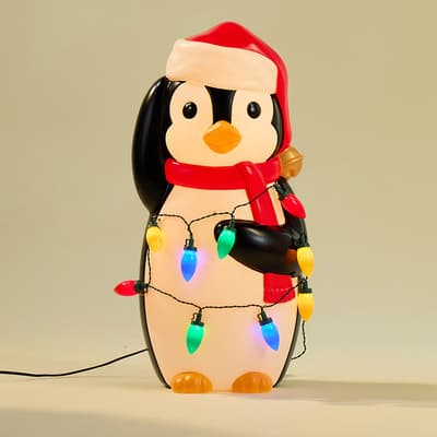 Penguin with Lights Blow Mold