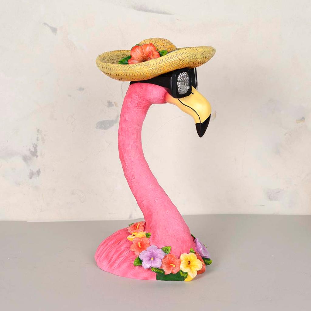 Solar Flamingo with Sunglasses Cracker Barrel