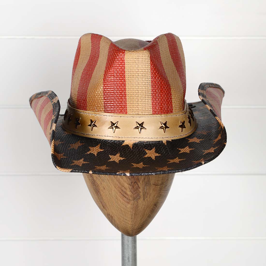 Red white and blue best sale cowboy hat