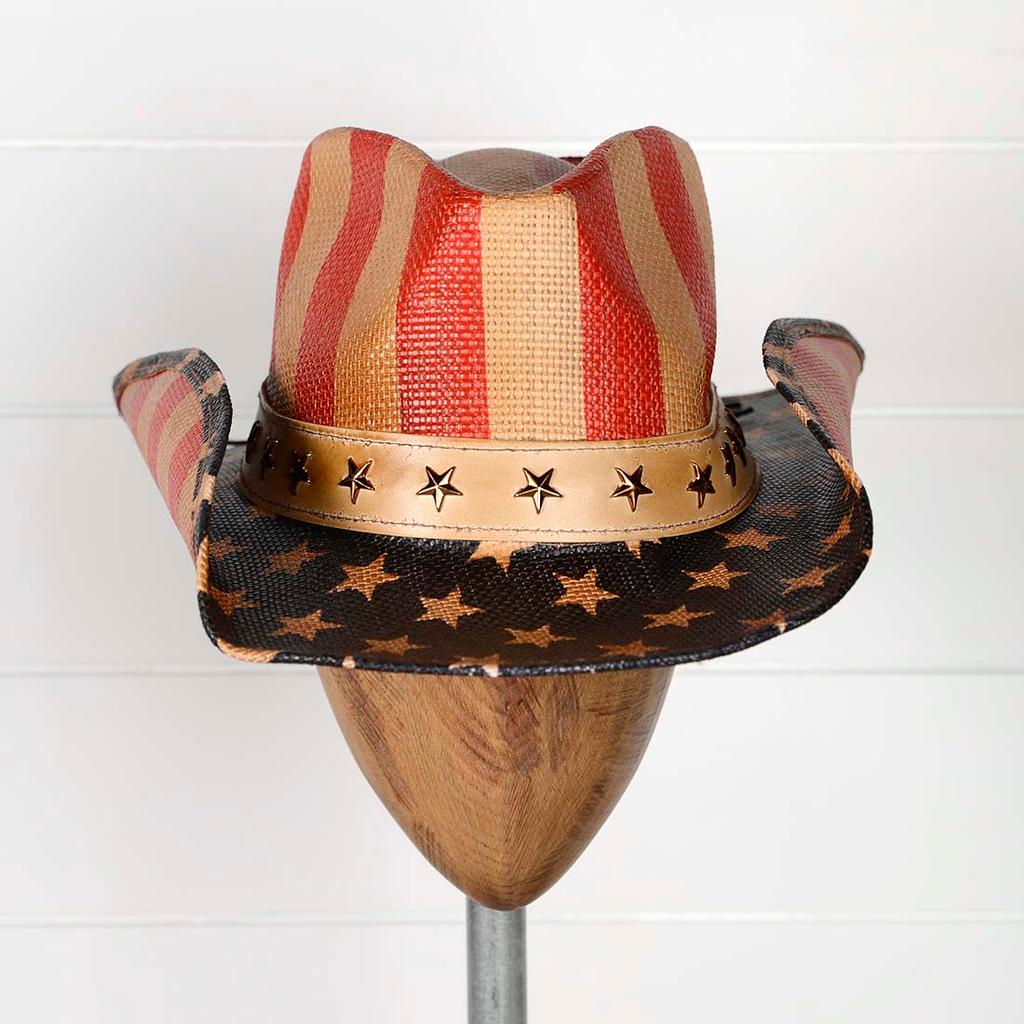 Red white and blue cheap cowboy hat