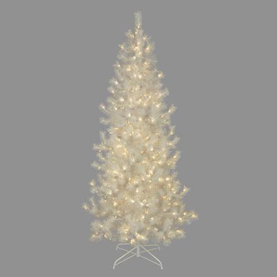 7.5' Prelit Glittered Pine Tree