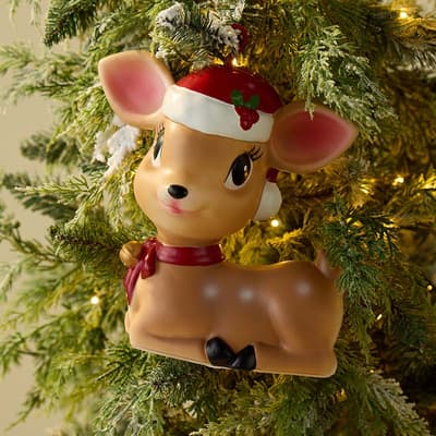 Blow Mold Deer Ornament