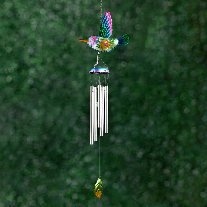 Solar Hummingbird Wind Chime Cracker Barrel