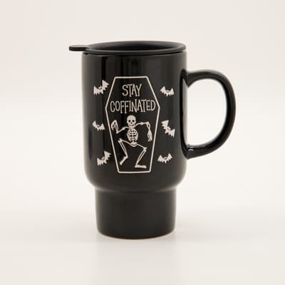 Coffin-Ated Travel Mug