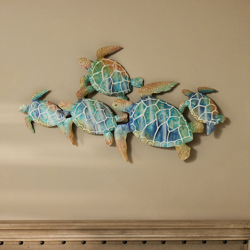 Metal Sea Turtle Family Wall Decor Cracker Barrel