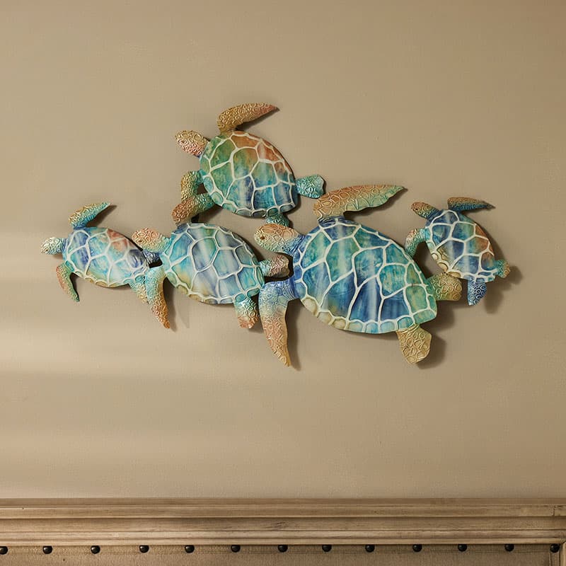 Metal Sea Turtle Family Wall Decor - Cracker Barrel