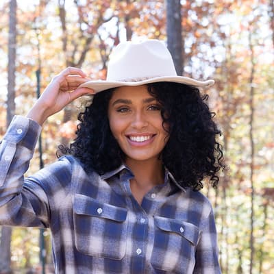 Tan Cowgirl Hat with Bling Band