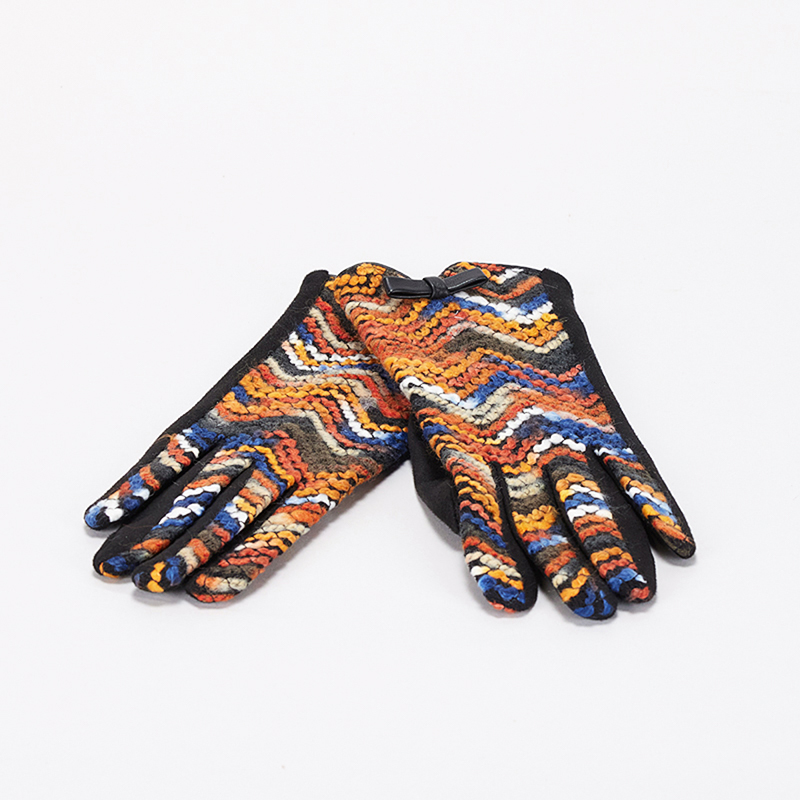 Multi Color Chevron Yarn Gloves - Cracker Barrel