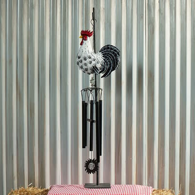 Metal Rooster Wind Chime