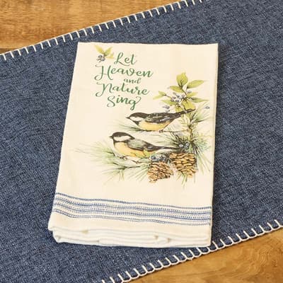 Chickadee Slub Tea Towel