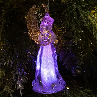 Light Up Praying Angel Ornament