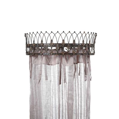 Metal Curtain Crown - Rust