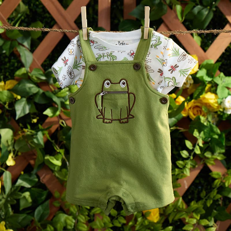 Infant Frog Shortall Set - Cracker Barrel