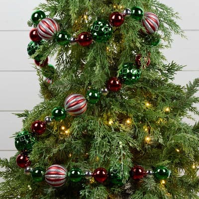 6 Inch Shiny Ornament Garland