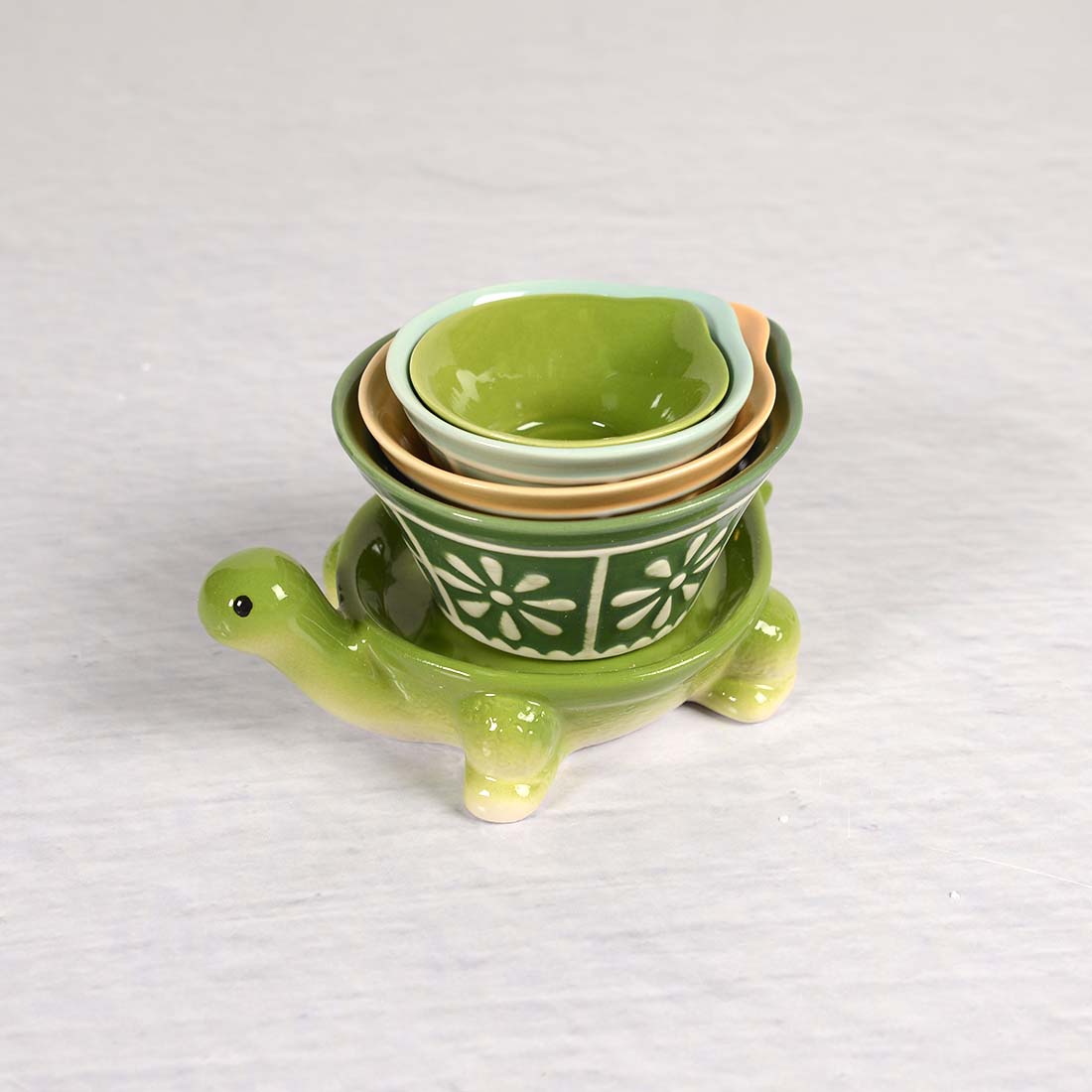 Pier high quality One stoneware turtle measuring cup set