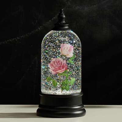 Acrylic Flower Dome Glitter Globe