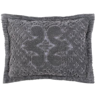 Ashton Grey Tufted Chenille Standard Sham