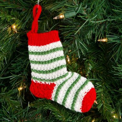 Knitted Stocking Ornament