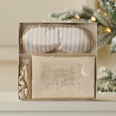 Satin Pillowcase, Eye Mask, and Hair Tie Set