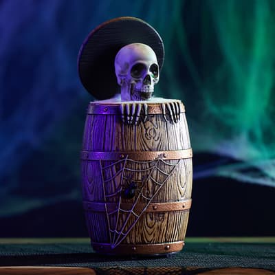 Animated Skeleton In Barrel