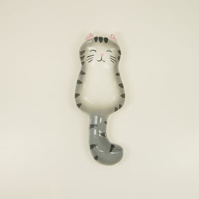 Stoneware Cat Spoon Rest