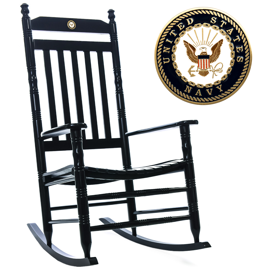 us navy fully assembled rocking chair