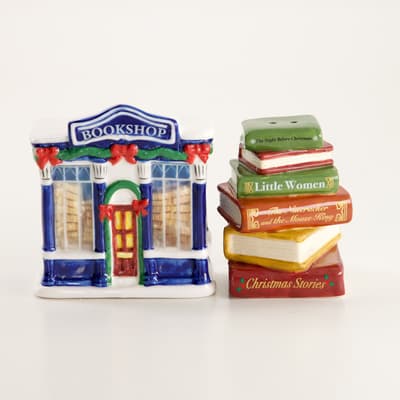 Christmas Bookshop Salt and Pepper Set