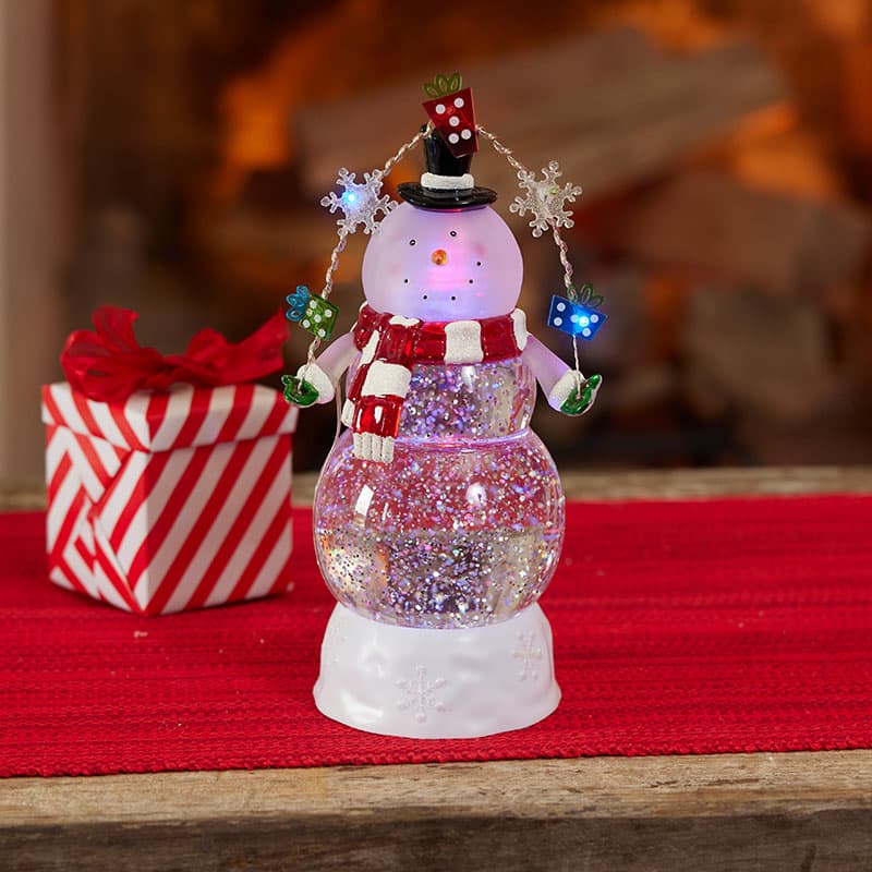 Snowman Snow Globe Glitter Keepsake Ornament Box of 12 Christmas Cards