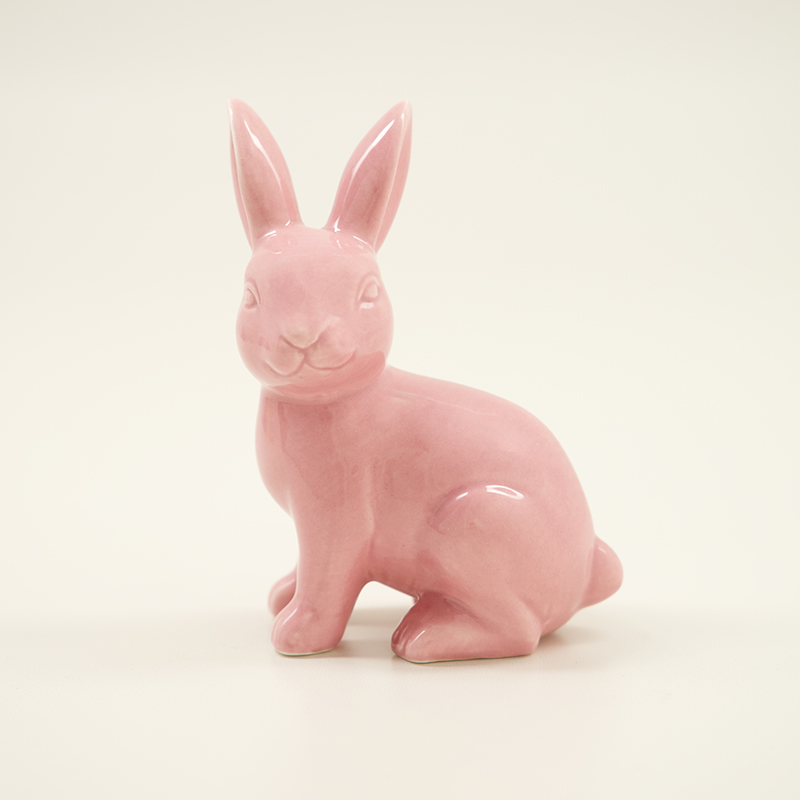 Pink Ceramic Bunny - Cracker Barrel