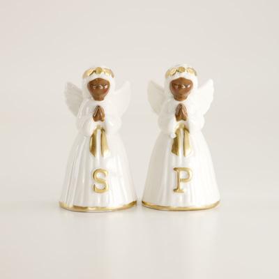 African American Angel Salt and Pepper Set