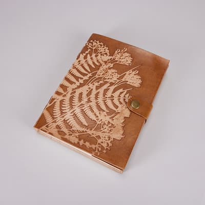 Leather Embossed Floral Journal