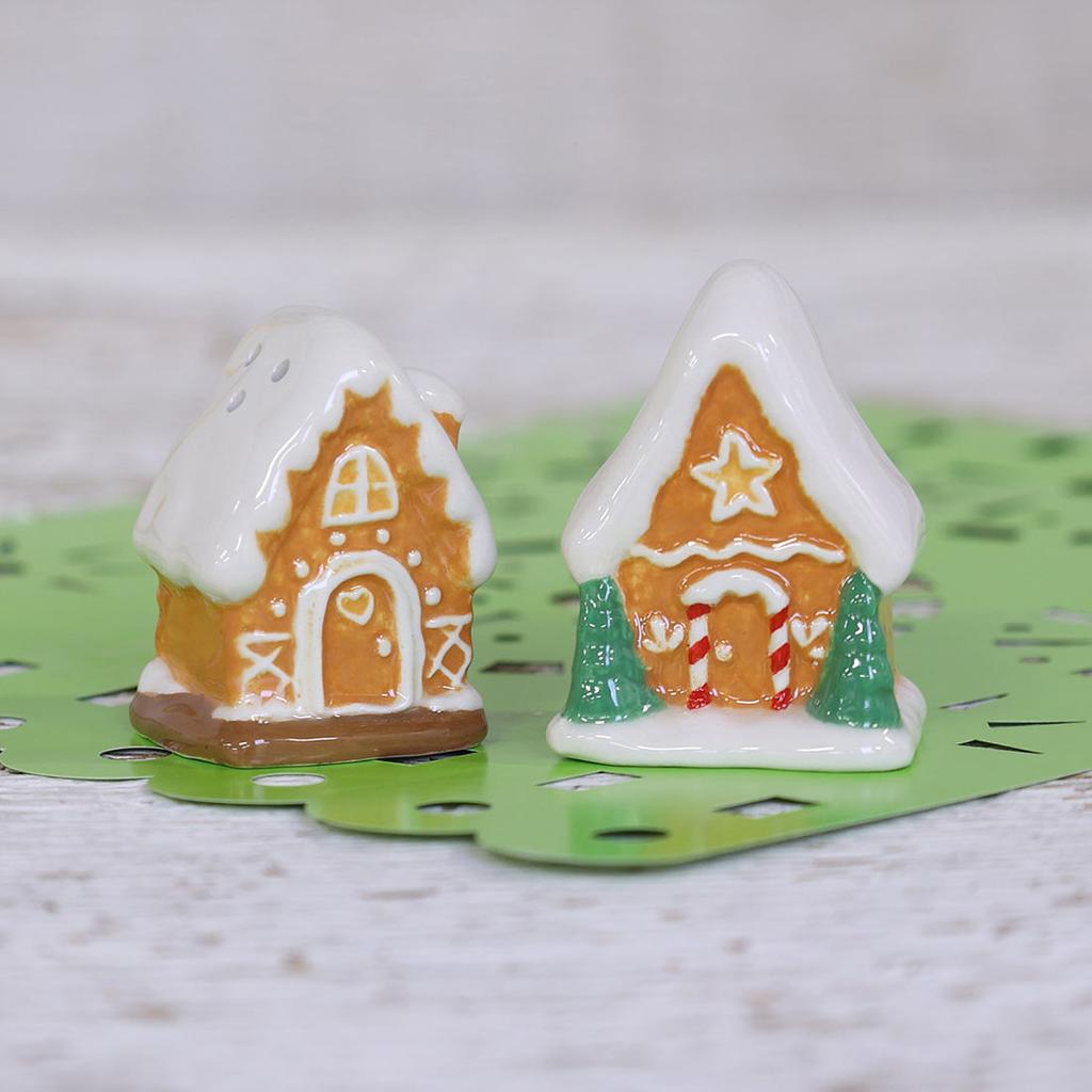 Gingerbread House Stoneware Salt & Pepper Shakers