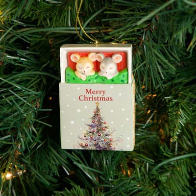 Mice in Matchbox Ornament