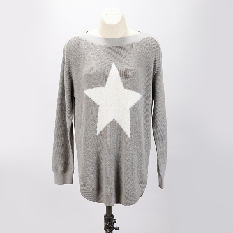 Gray sweater with stars best sale