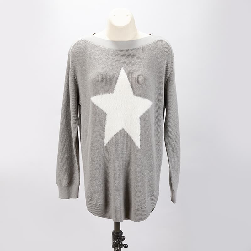 Star Gray Sweater Cracker Barrel