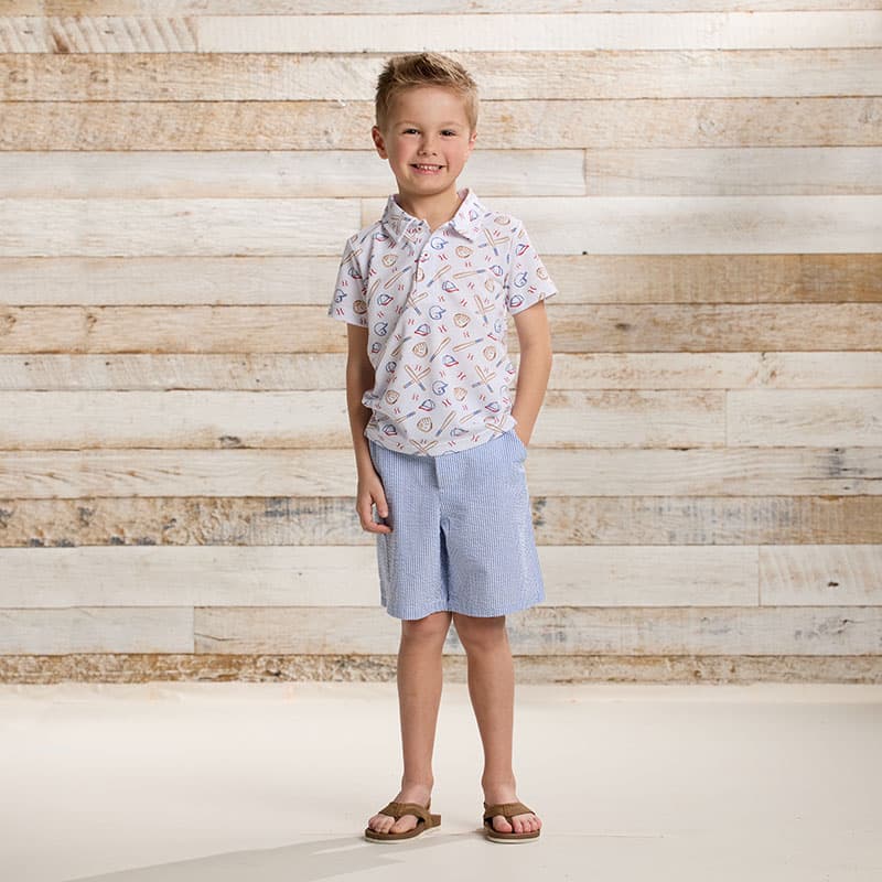 Toddler Baseball Polo and Short Set Cracker Barrel
