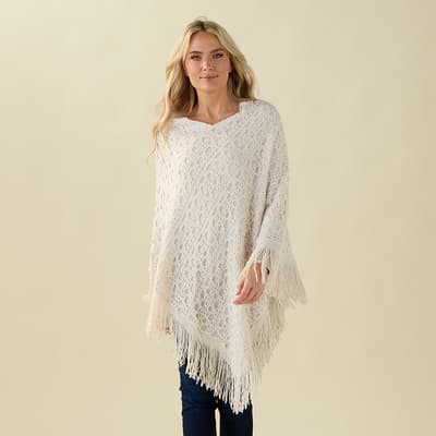 Knit Fringe Poncho