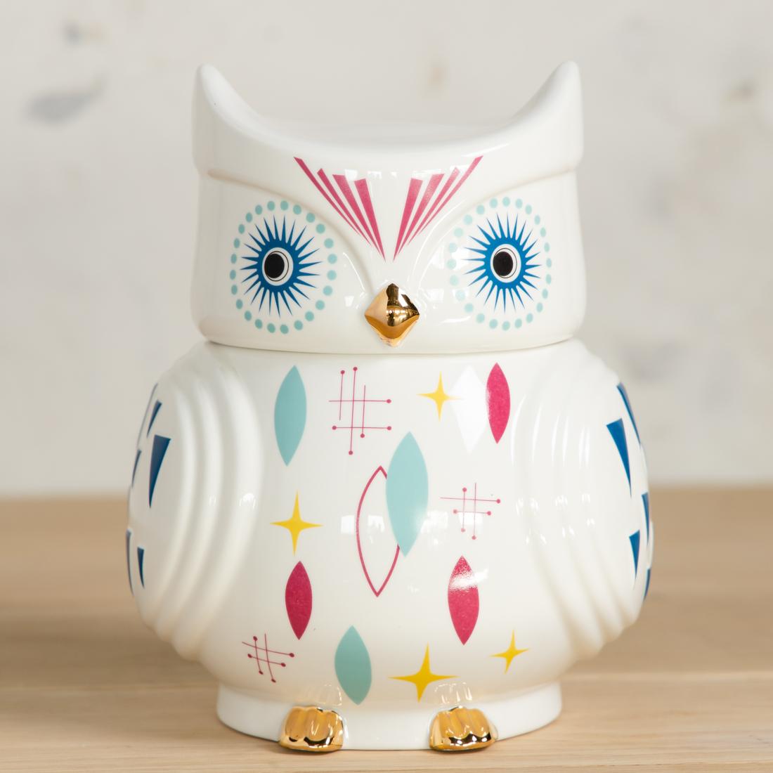 Mid Century Owl Cookie Jar - Cracker Barrel