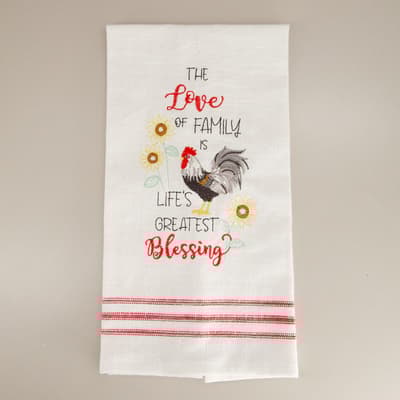 Love A Family Embroidered Tea Towel