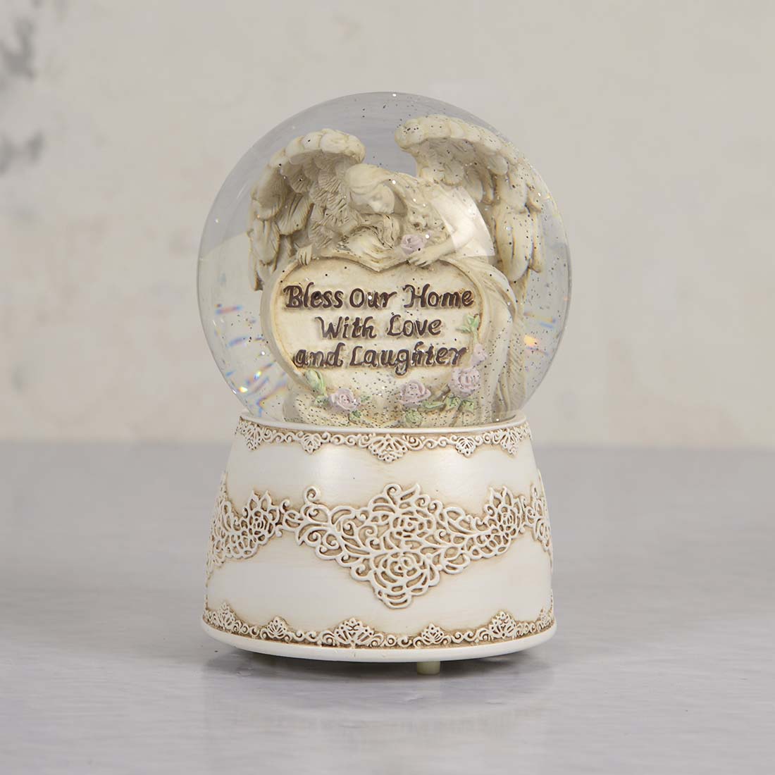 Bless Our Home Angel Glitter Globe Cracker Barrel