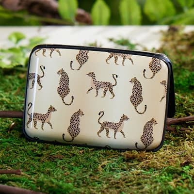 Neutral Leopard RFID Wallet