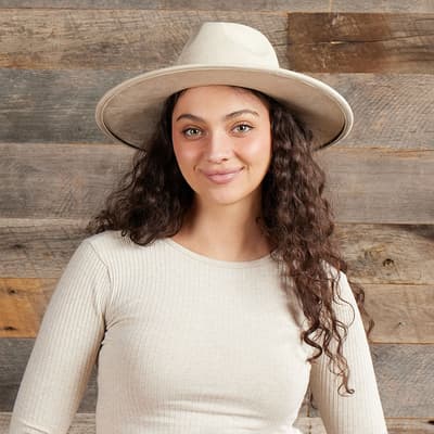 Ivory Rancher Fedora with Rope Band