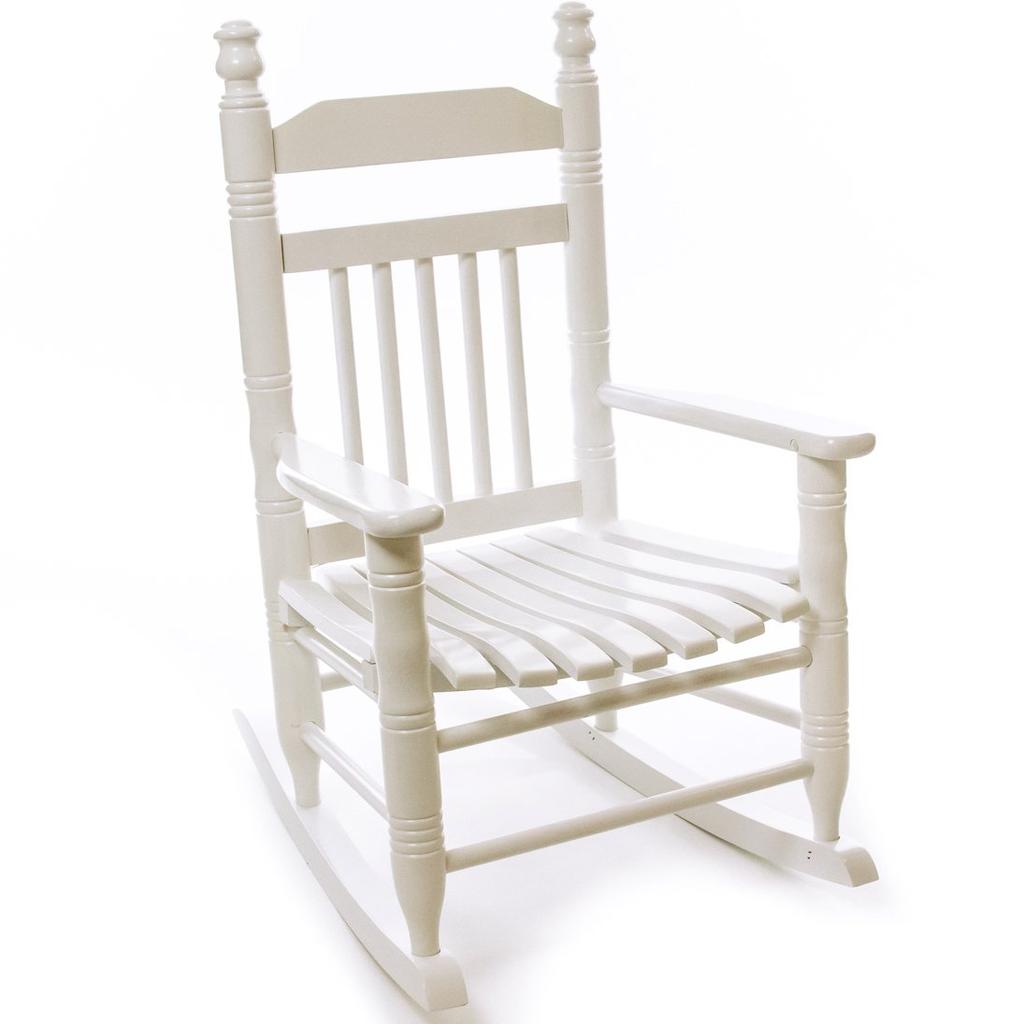 Childs white rocking chair hot sale