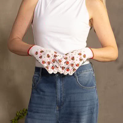 2 Pack Floral and Ladybug Gardening Gloves