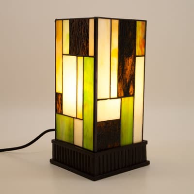 Stained Glass Square Accent Lamp