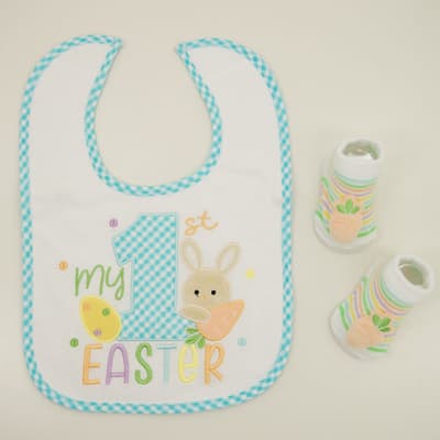 My First Easter Bib and Sock Set