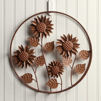 Metal Sunflowers Wall Decor